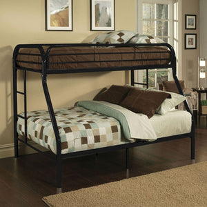 Tritan Twin XL/Queen Bunk Bed (Black)