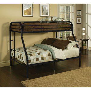 Tritan Twin/Full Bunk Bed (Black)