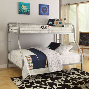 Tritan Twin/Full Bunk Bed (Silver)