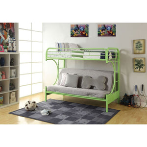 Eclipse Twin/Full Futon Bunk Bed (Green)