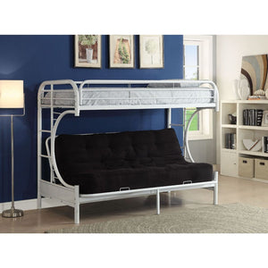 Eclipse Twin/Full Futon Bunk Bed (White)