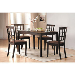 Cardiff 5-Piece Pack Dining Set (Espresso)