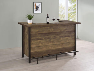 Mikael Bar with Footrest (Rustic Oak)