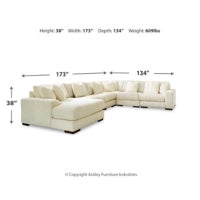 Lindyn 6-Piece Sectional with Left Chaise (Ivory)