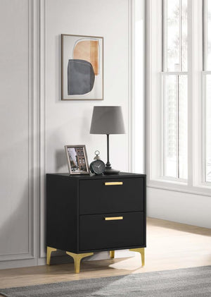 Kendall 2-Drawer Nightstand (Black)