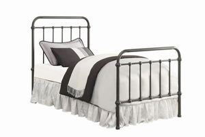 Livingston Panel Metal Bed (Dark Bronze)