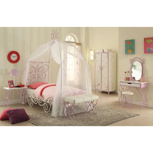 Priya II Princess Bed (White/Light Purple)