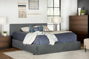 Gregory Upholstered Platform Bed (Graphite)
