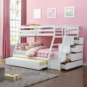 Jason Twin/ Full Bunk Bed w/ Ladder and Trundle