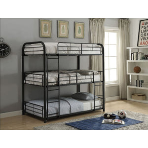 Cairo Triple Bunk Bed (Black)