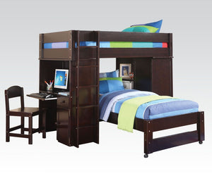 Lars Twin Loft Bed (Brown)