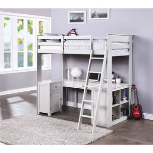 Ambar Twin Loft Bed (Light Grey)