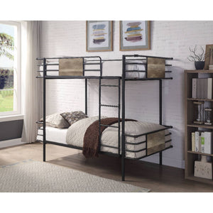 Deliz Twin Bunk Bed (Gunmetal)