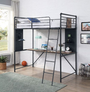 Cordelia Twin Loft Bed (Sandy Black)