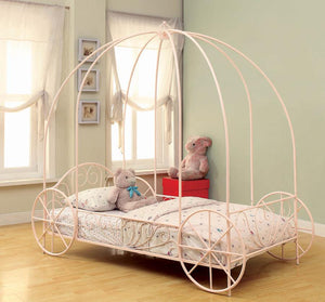 Massi Twin Canopy Bed (Powder Pink)