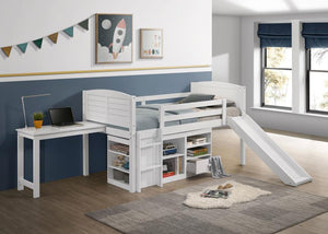 Millie Twin Workstation Loft Bed (White)