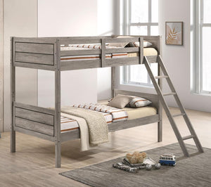Ryder Rustic-style Bunk Bed (Weathered Taupe)