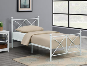 Hart Metal Platform Bed (White)