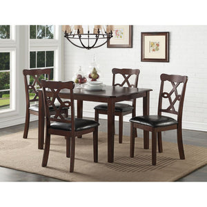 Ingeborg 5-Piece Pack Dining Set (Black/Espresso)