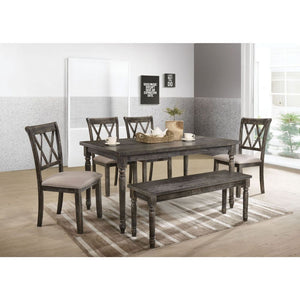 Claudia II 6-PCS Dining Set (Grey)