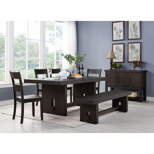 Haddie Dining Set (Distressed Walnut)