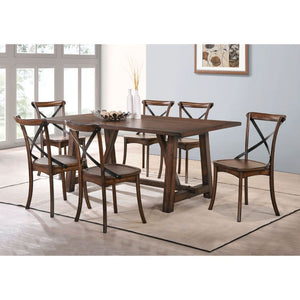 Kaelyn 7-PCS Dining Set (Dark Oak)