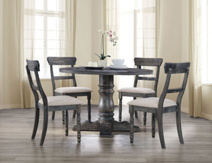 Leventis 5-PCS Round Dining Set (Weathered Grey)