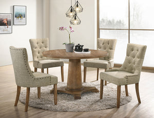 Yotam 5-PCS Round Dining Set (Salvaged Oak)