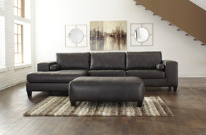 Nokomis 2-Piece Sectional with Left Chaise (Charcoal)