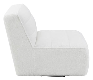 Marie Swivel Armless Chair (White)