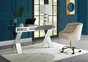 Noralie Contemporary Writing Desk (Mirror/Silver)