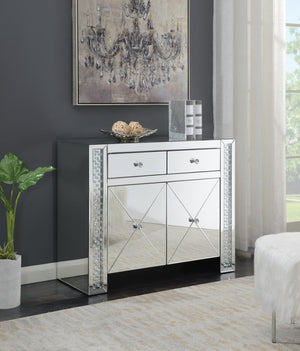Maya 2-drawer Accent Cabinet Clear (Mirror)