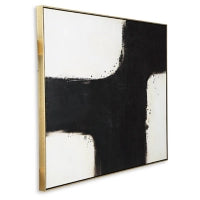 Reighlea Contemporary Wall Art (Black/White)