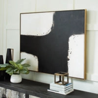 Reighlea Contemporary Wall Art (Black/White)