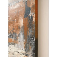 Carmely Contemporary Wall Art (Grey/White/Orange)