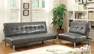 Bulle Futon Sofa Bed & Chair (Grey)