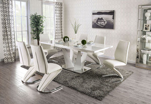 Zain White Dining Room Set