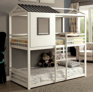 Stockholm Metal Twin Bunk Bed (White)