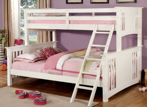 Spring Creek Twin XL-Over-Queen Bunk Bed (White)