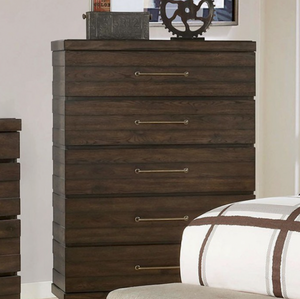 Maggie Transitional Walnut Chest