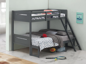 Littleton Contemporary Twin over Full Bunk Bed (Grey)