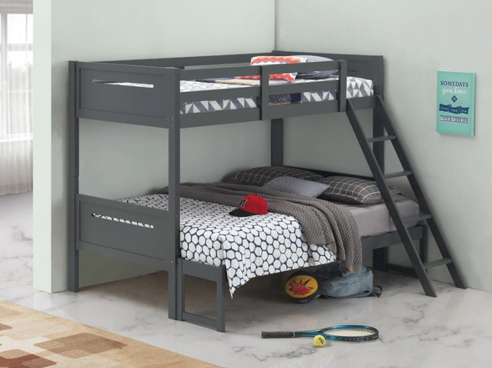 Littleton Contemporary Twin over Full Bunk Bed (Grey)