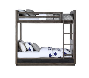 Estevon Twin Bunk Bed (Grey Oak)