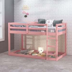 Gaston Twin Loft Bed (Pink)