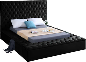 Victor Velvet Storage Bed (Black)
