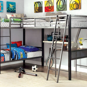 Ballarat Tripple Twin Metal Bunk Bed With Desk