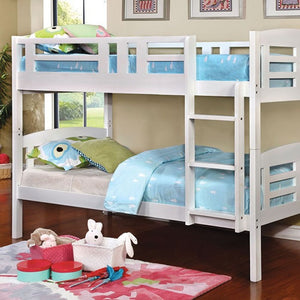 Cassie Twin Bunk Bed (White)