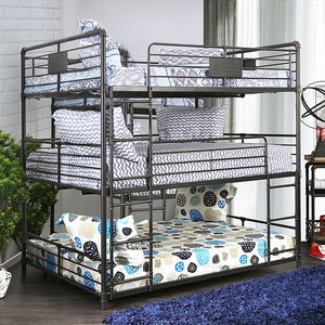 Olga Triple Decker Bunk Bed (Antique Black)