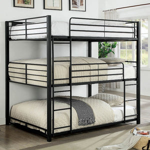 Olga Triple Decker Bunk Bed (Black)