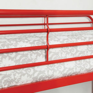 Opal Metal Twin-Over-Full Bunk Bed (Red)